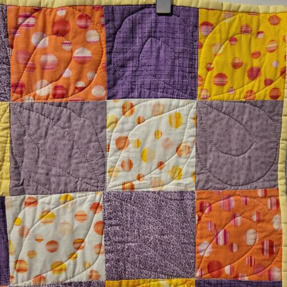 Handmade Patchwork Wall Hanging or Lap Quilt Easter Spring Pastel 35x26 - Picture 1 of 6
